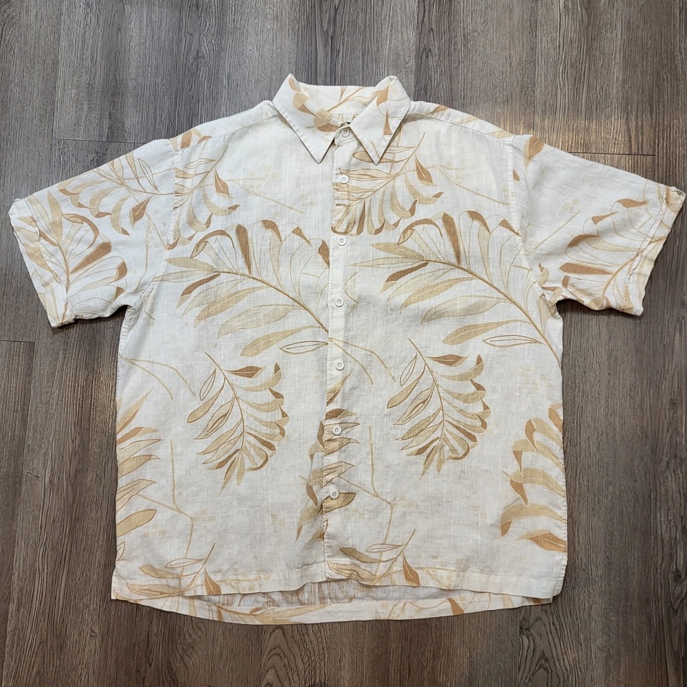 Cubavera Linen‎ Floral Hawaiian Men's Short Sleeve Button Shirt Size XL - Picture 5 of 8